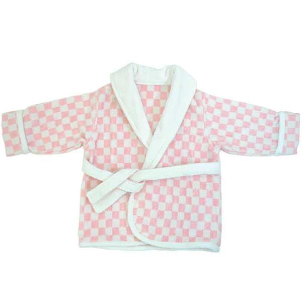 バスローブ check pink