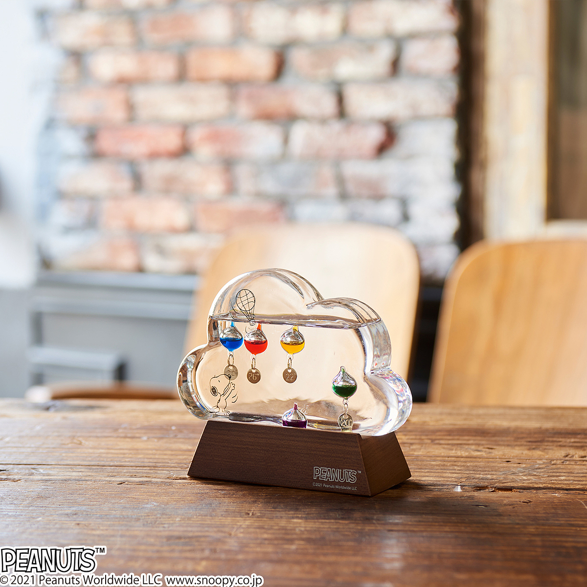 ピーナッツ スヌーピー ガラスフロート温度計 アストロノーツ 17