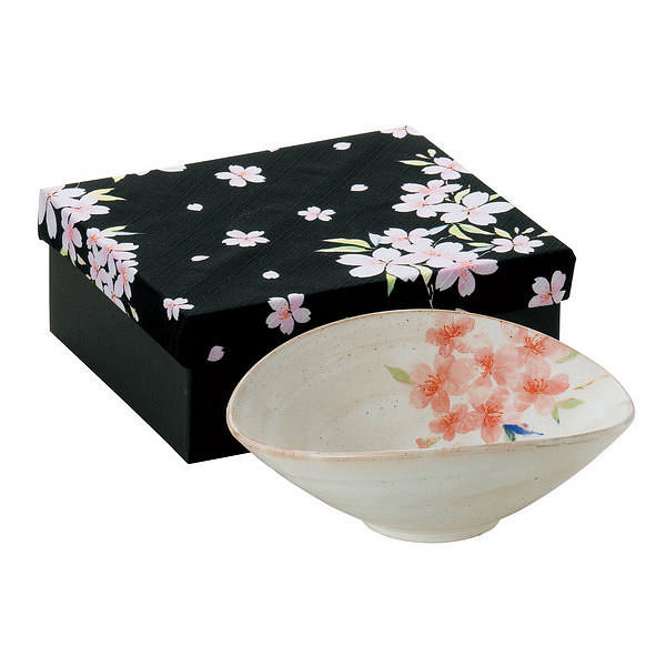 サンゴー 桜霞 たわみ鉢 (風呂敷付)