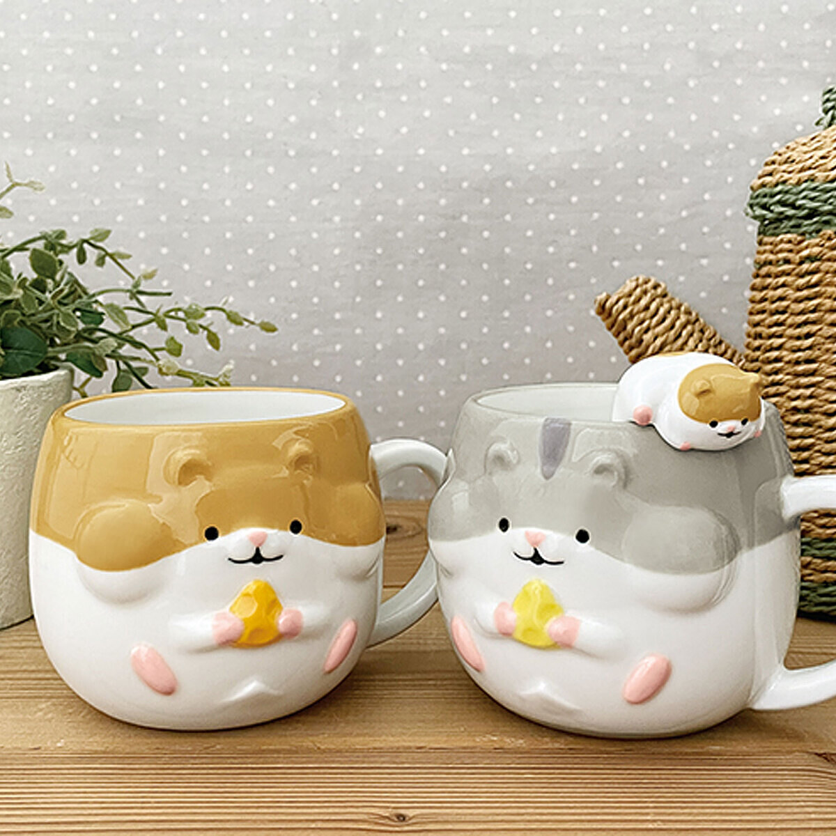 はむころん ほお袋豆皿 グレー 2