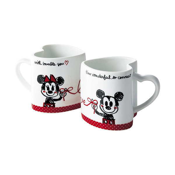 ディズニー ミッキー＆ミニー ハートマグペア