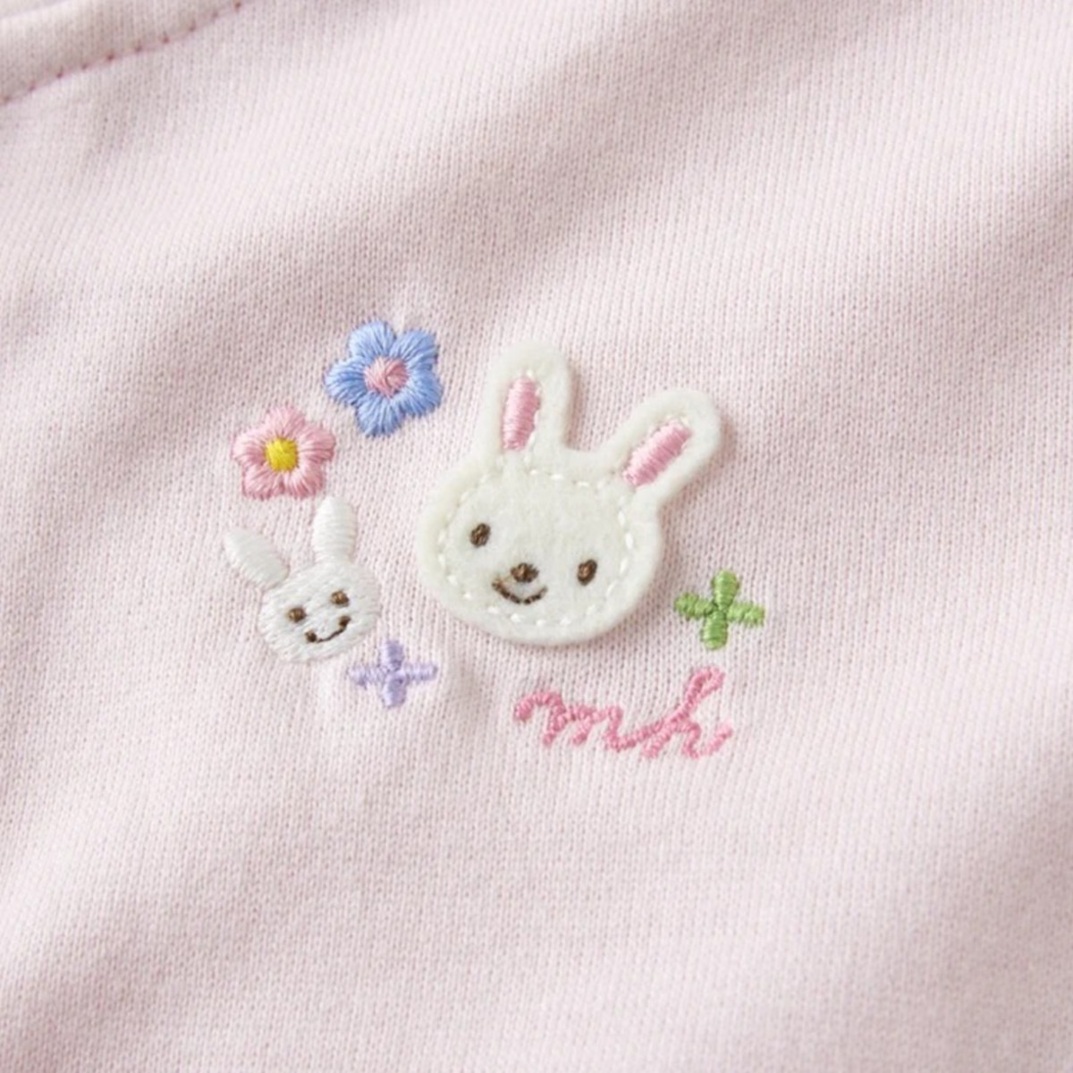 ミキハウス ベビー おでかけポンチョ ピンク 2