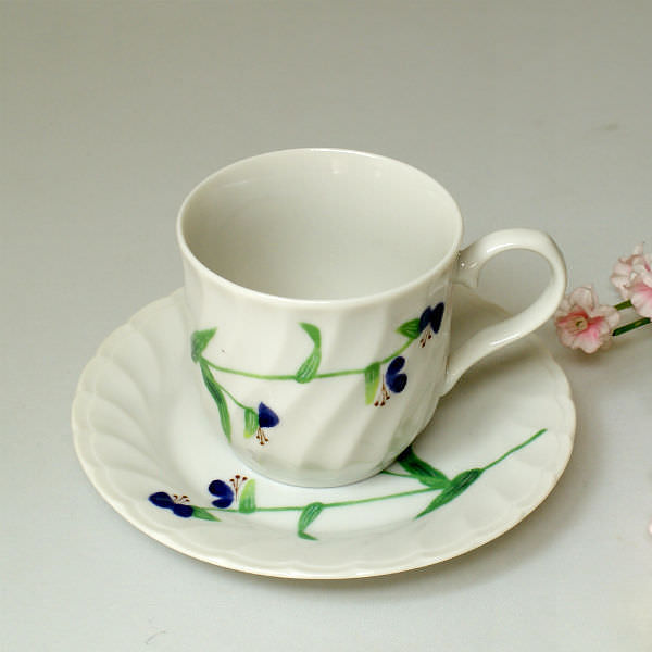 美濃焼 五草花5客 コーヒーセット 4