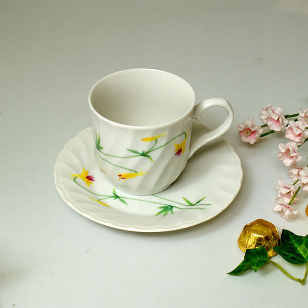 美濃焼 五草花5客 コーヒーセット 5
