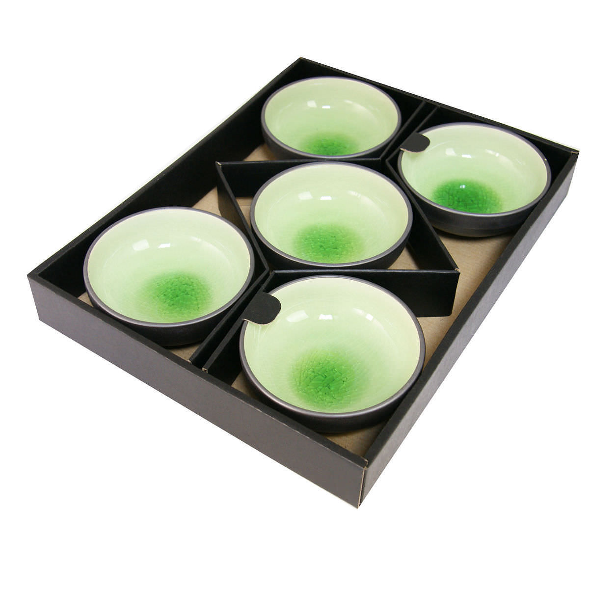 美濃焼 緑彩 多用碗揃 6