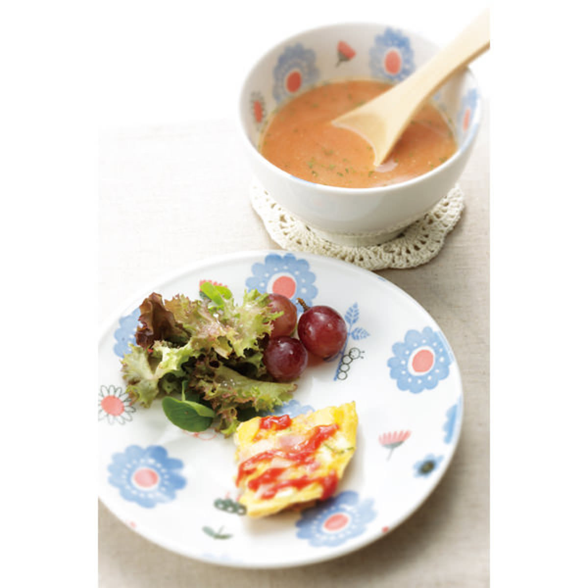 fine flower スープ＆プレートセット 0