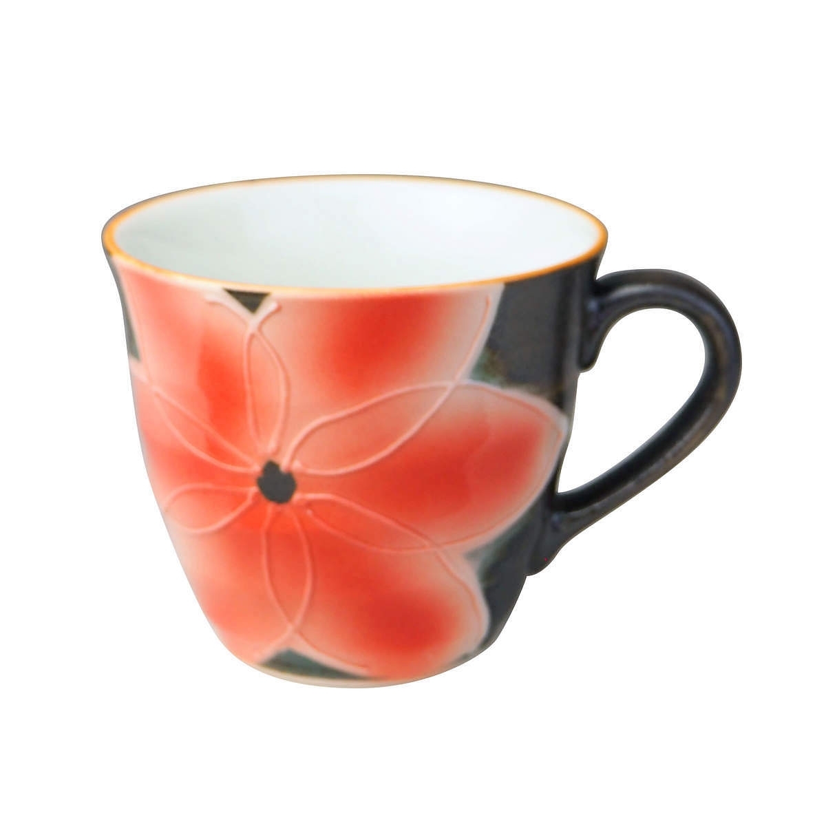 馬場工房 艶花 マグカップ 黒