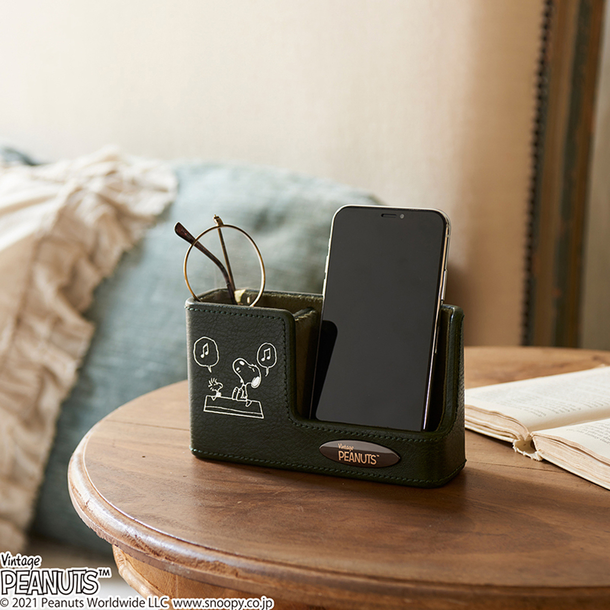 スヌーピー スマホ＆メガネスタンド ブラウン 11