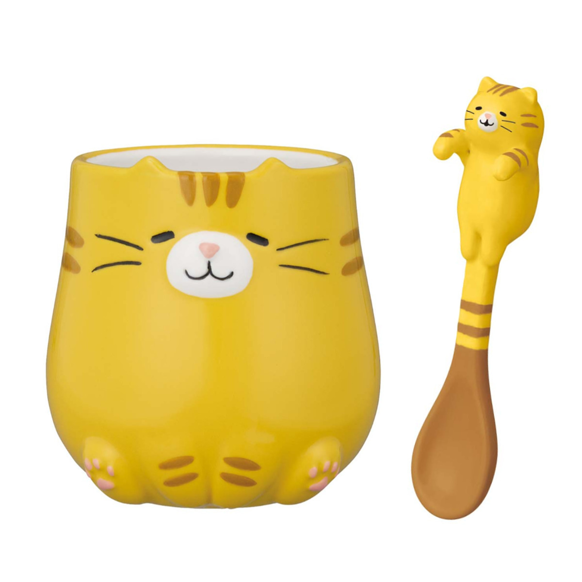 Nekochill おすわりねこマグ & しっぽねこスプーン とら