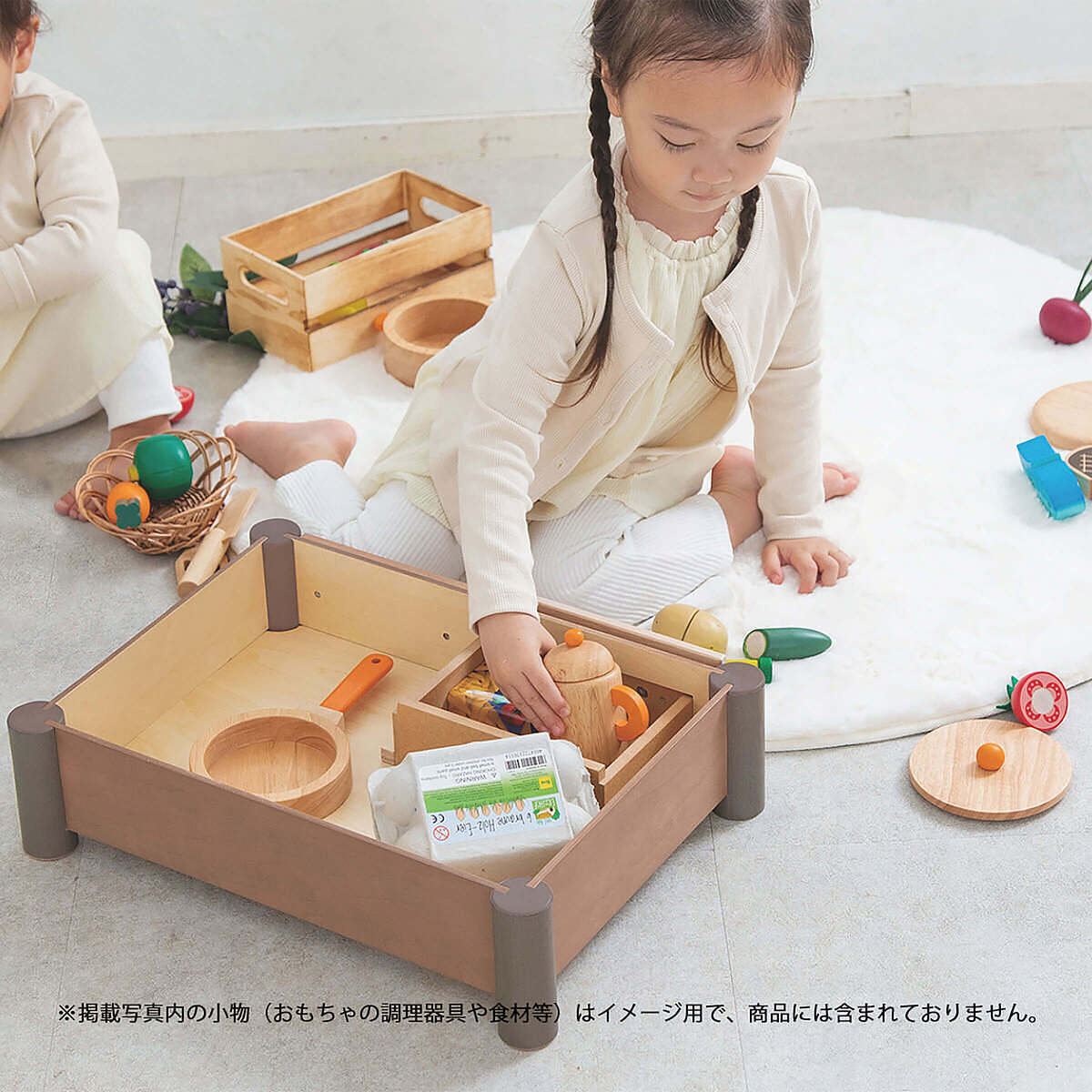 インテリアになじむ日本製ままごとキッチン そらいろ 8