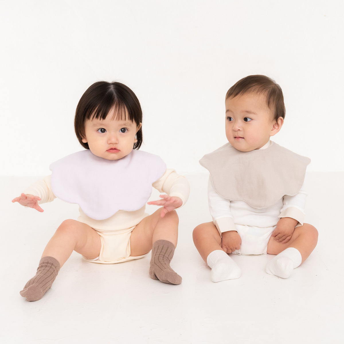もこもこ天使スタイ グレー 1