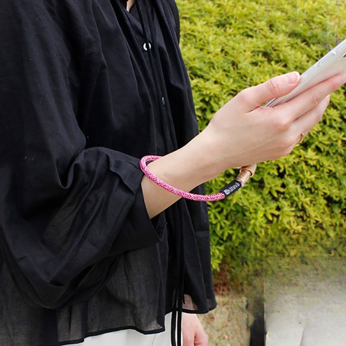スマホ充電ストラップ TypeC-TypeC ライトピンク 30cm 31