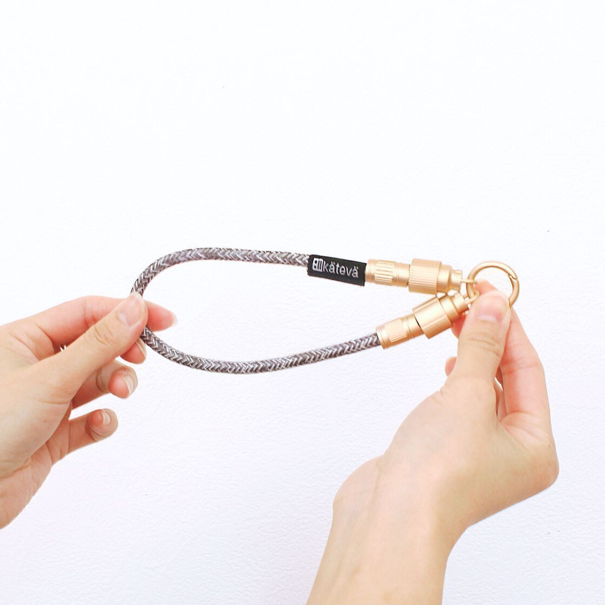 スマホ充電ストラップ TypeC-TypeC ライトピンク 30cm 19