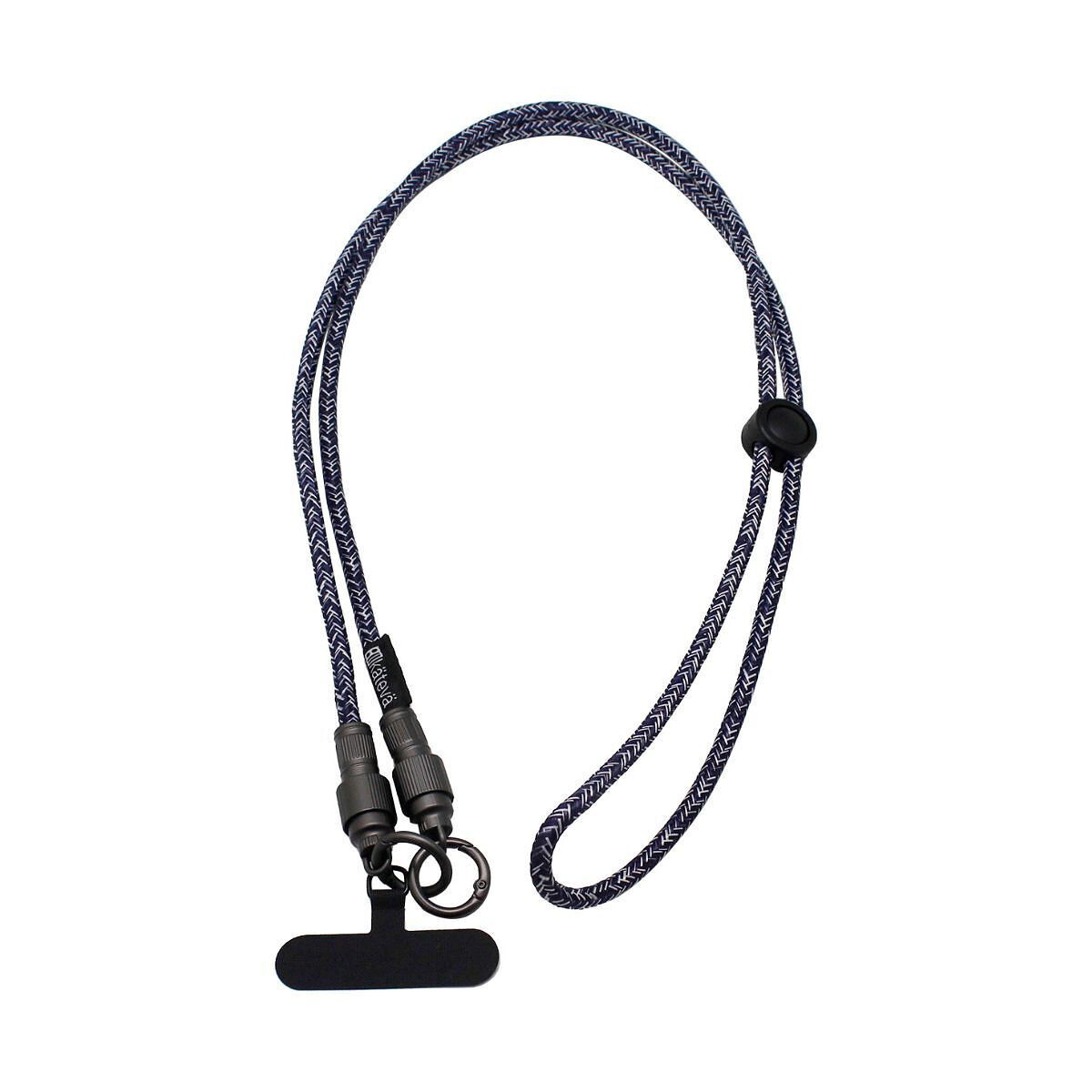 スマホ充電ストラップ TypeC-Lightning ネイビー 130cm