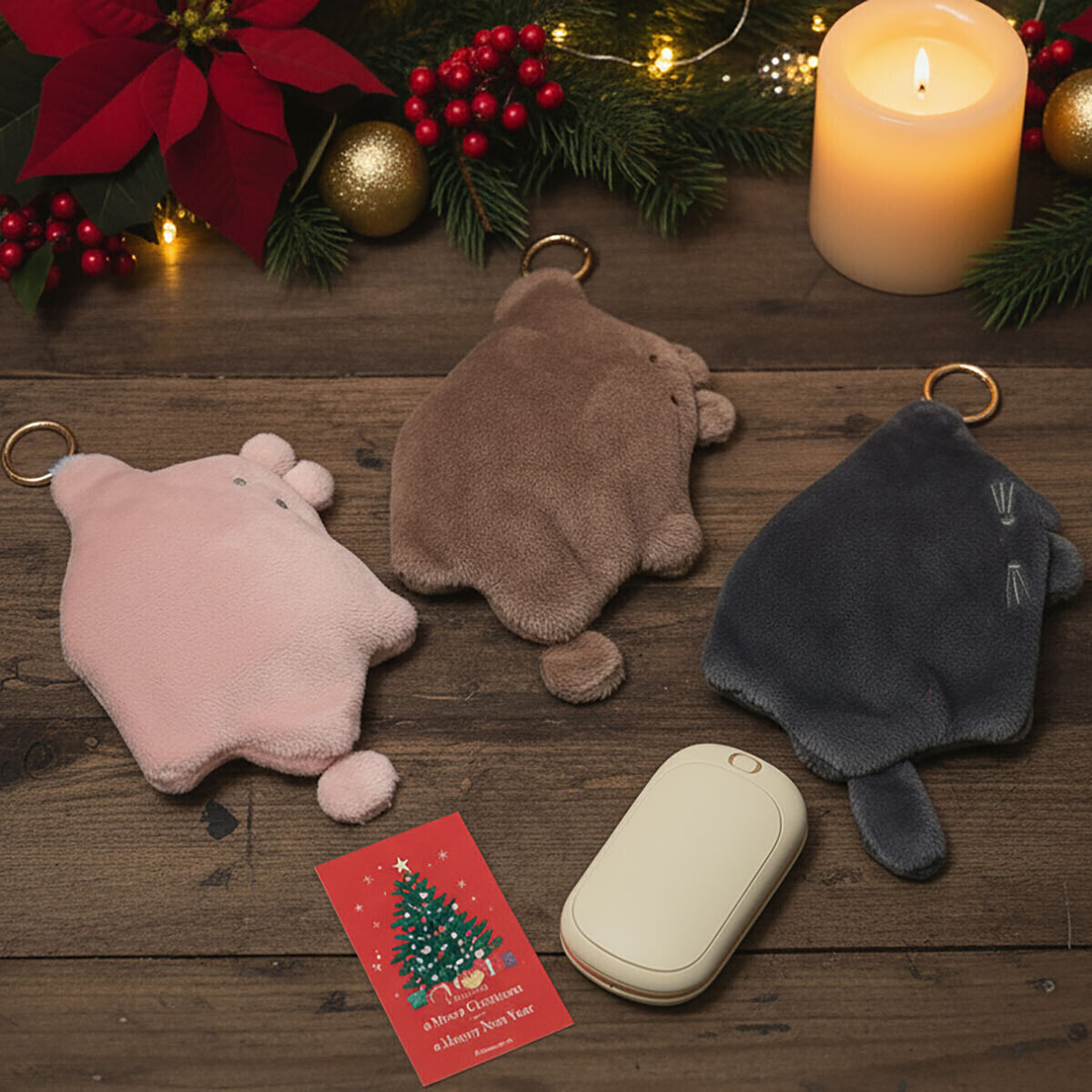 充電式カイロFluffy にゃんふぃ クリスマスカード付き 10