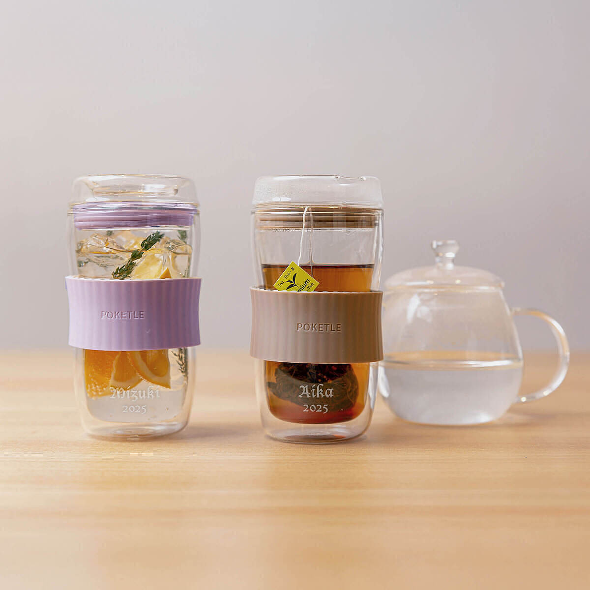 蓋つきガラスタンブラー ビードロ アイボリー ありがとうカード付 10