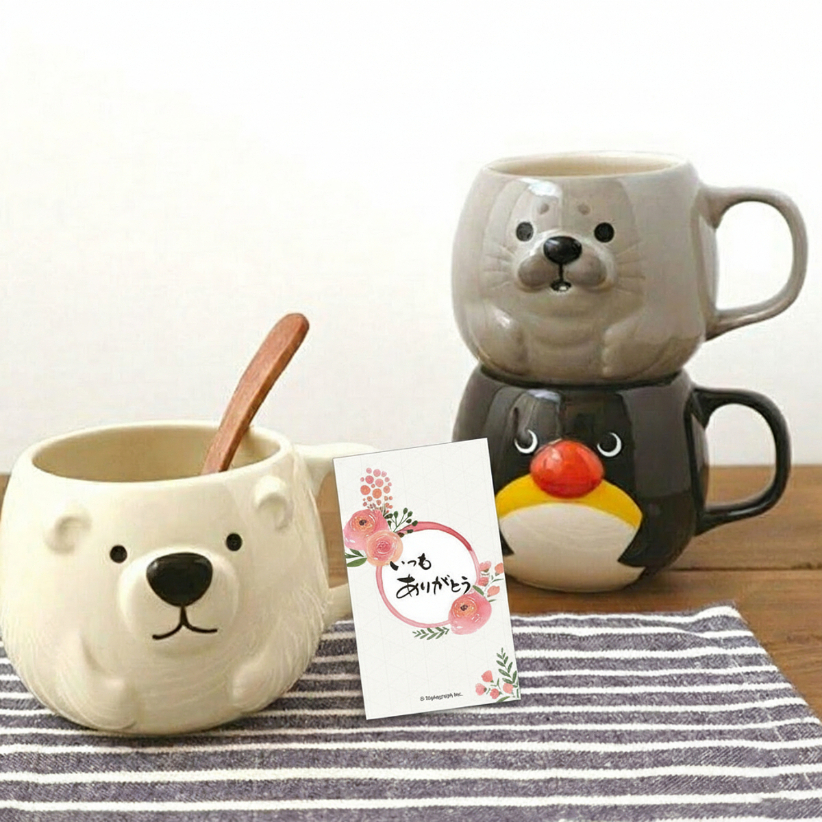 ぽってりマグ シロクマ ありがとうカード付 0