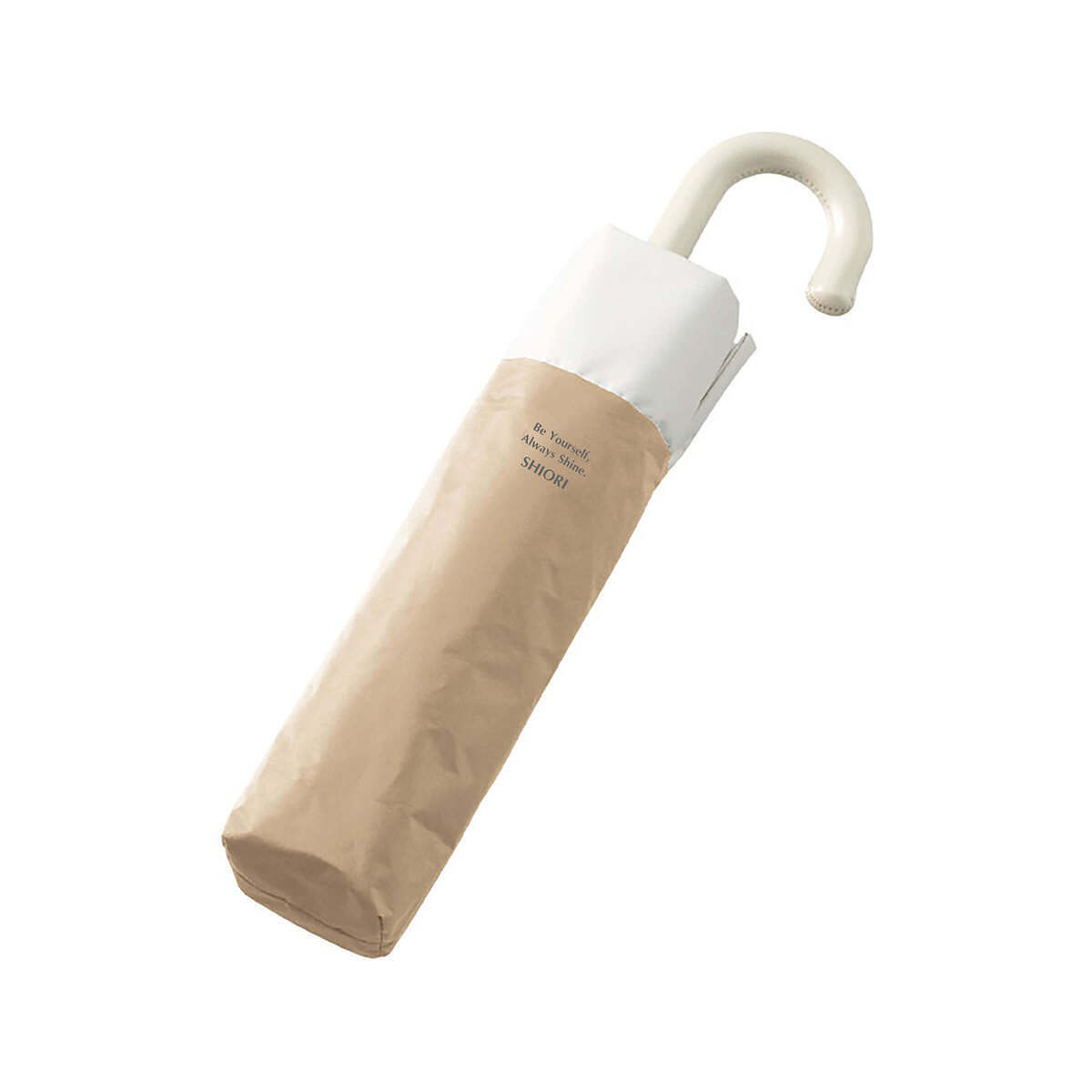 ツートーン ドーム型折りたたみ傘 ベージュ