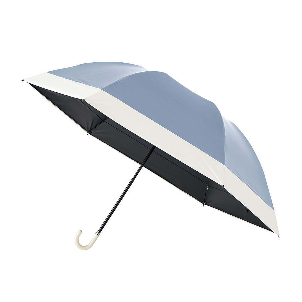ツートーン ドーム型折りたたみ傘 ベージュ 4