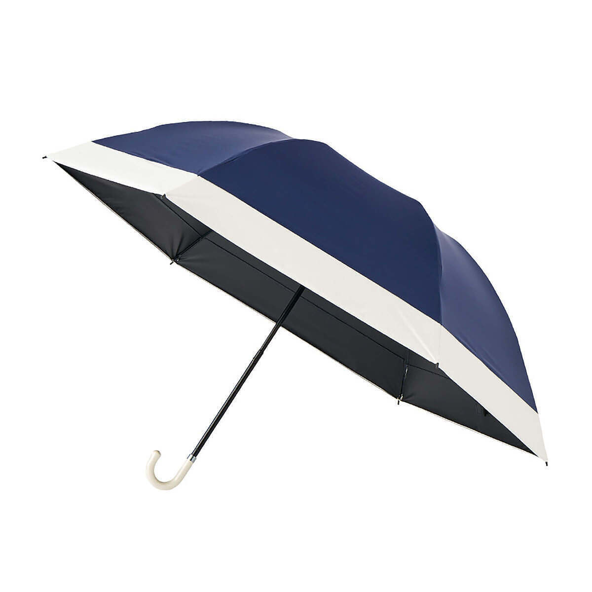 ツートーン ドーム型折りたたみ傘 ベージュ 7