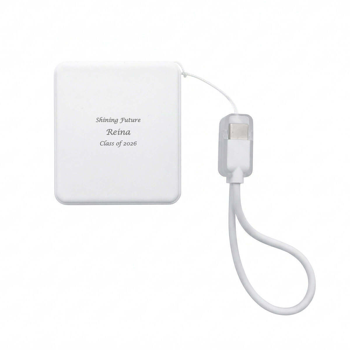 PD急速充電コードストラップ付モバイルチャージャー5000 ホワイト