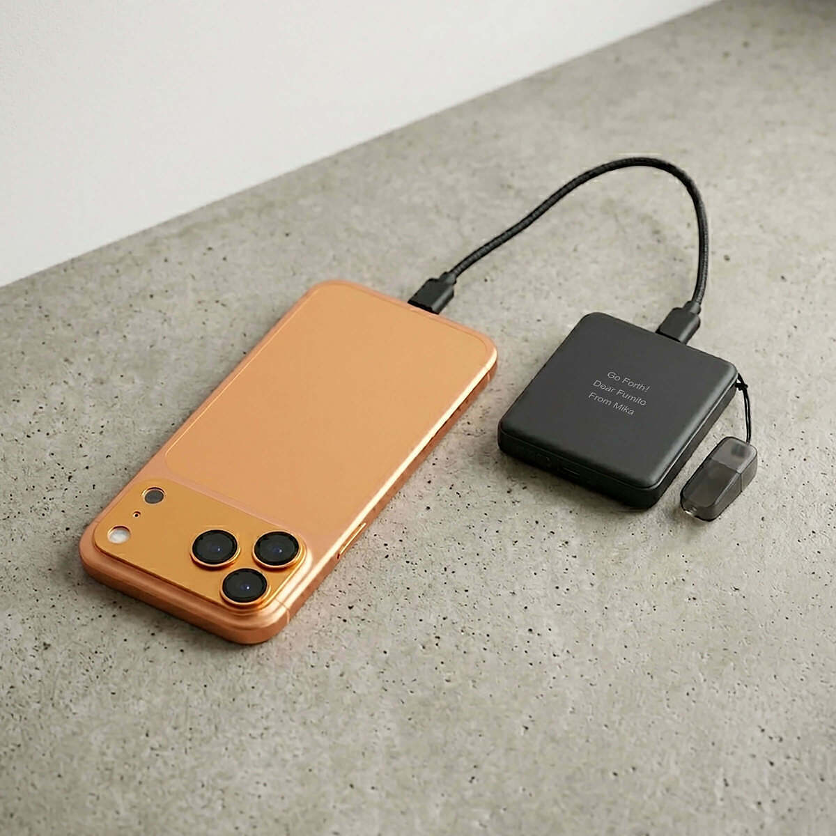 PD急速充電コードストラップ付モバイルチャージャー5000 ホワイト 5