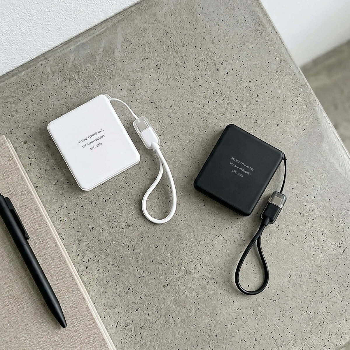 PD急速充電コードストラップ付モバイルチャージャー5000 ホワイト 7