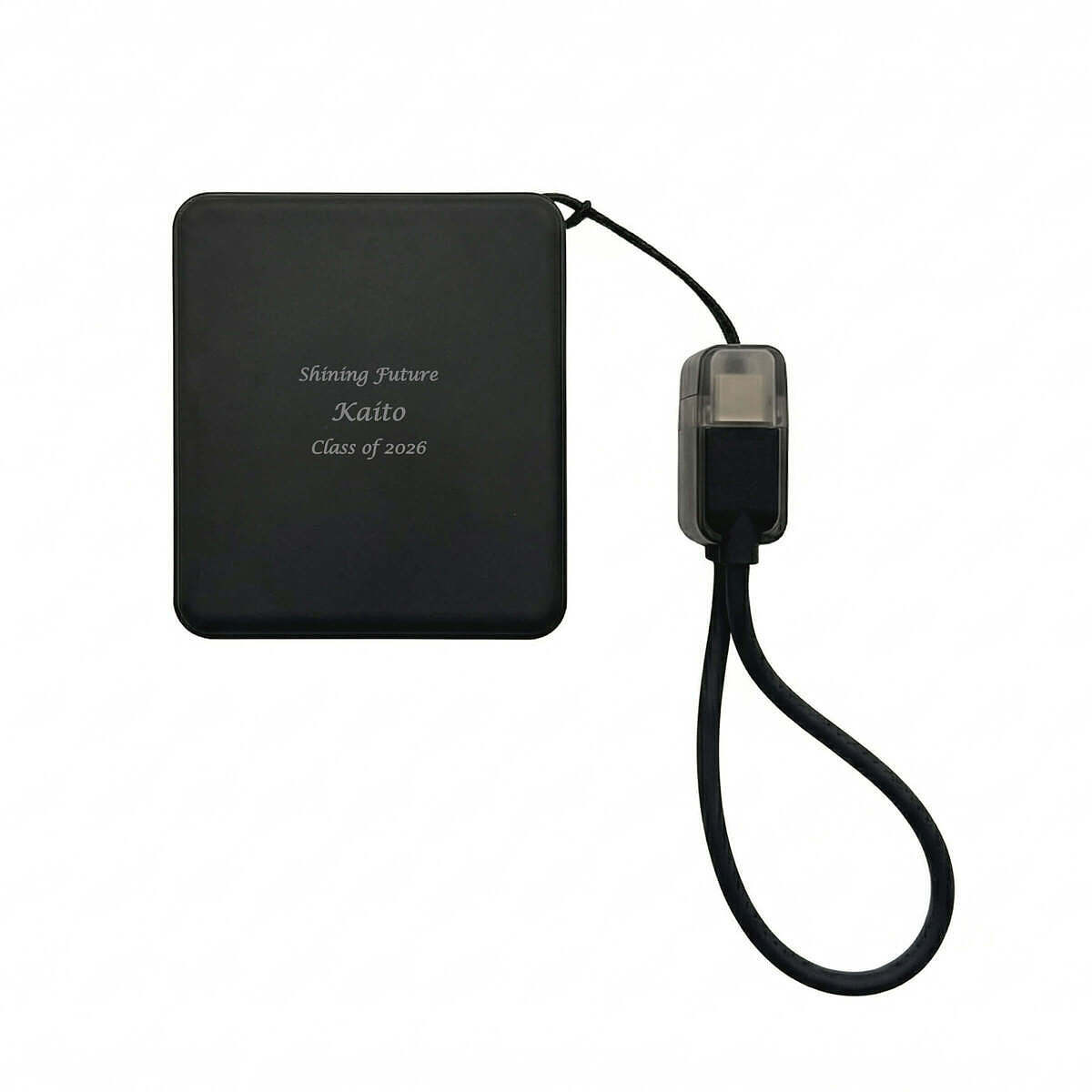 PD急速充電コードストラップ付モバイルチャージャー5000 ブラック