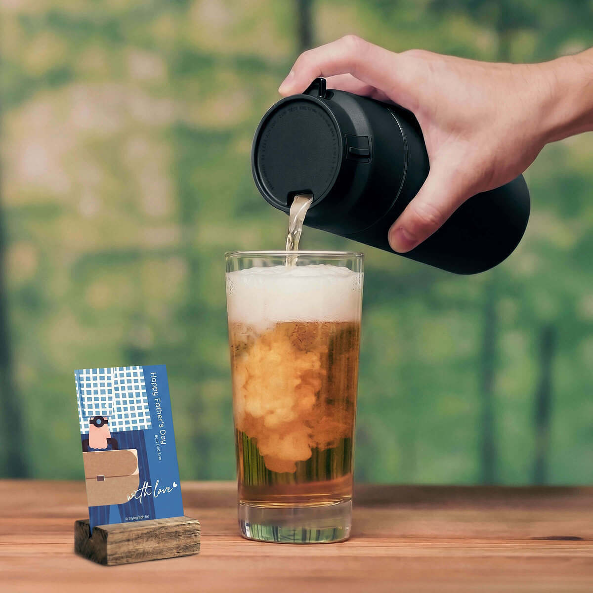 タンブラー型ビールサーバー ブラック 父の日カード付 0