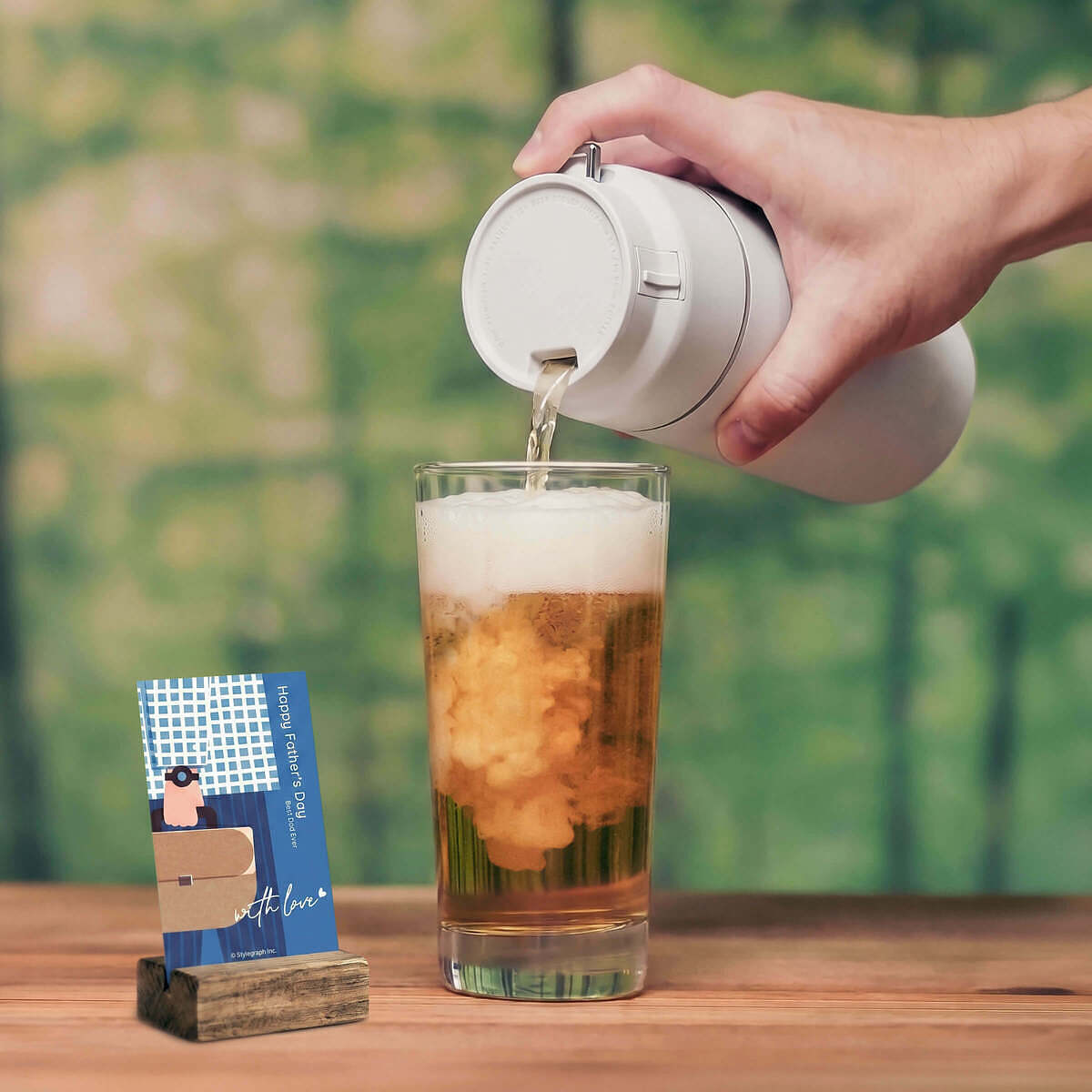 タンブラー型ビールサーバー ブラック 父の日カード付 15