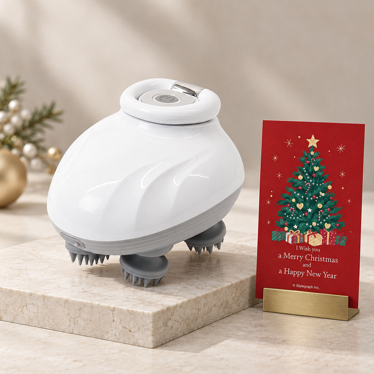 ドライヘッドスパブラシ クリスマスカード付き