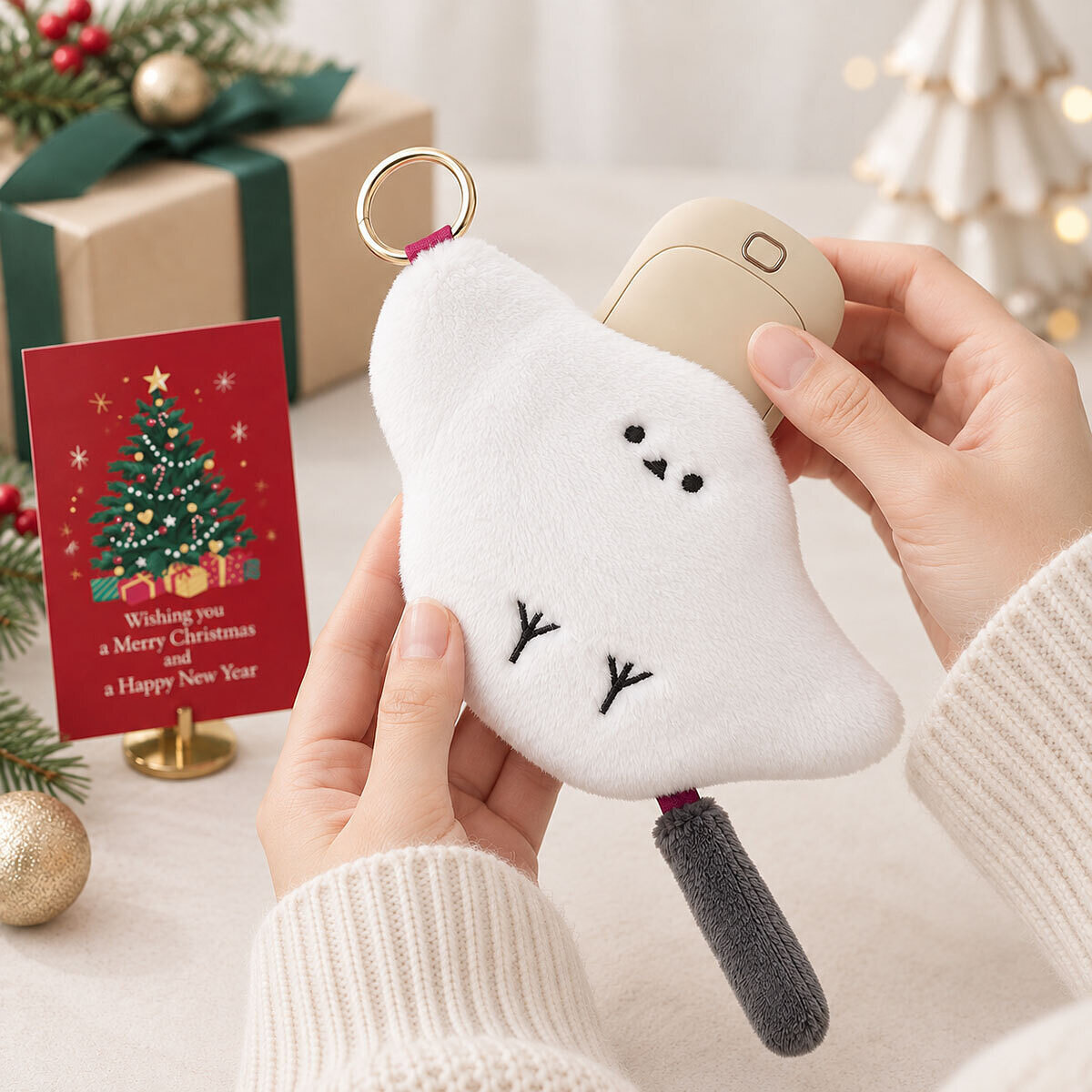 充電式カイロFluffy シマエナガ クリスマスカード付