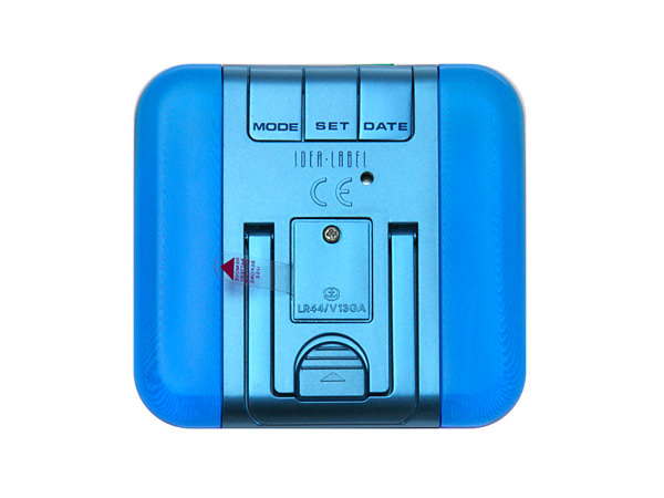 カラーアクリル LCD クロック ブルー 1