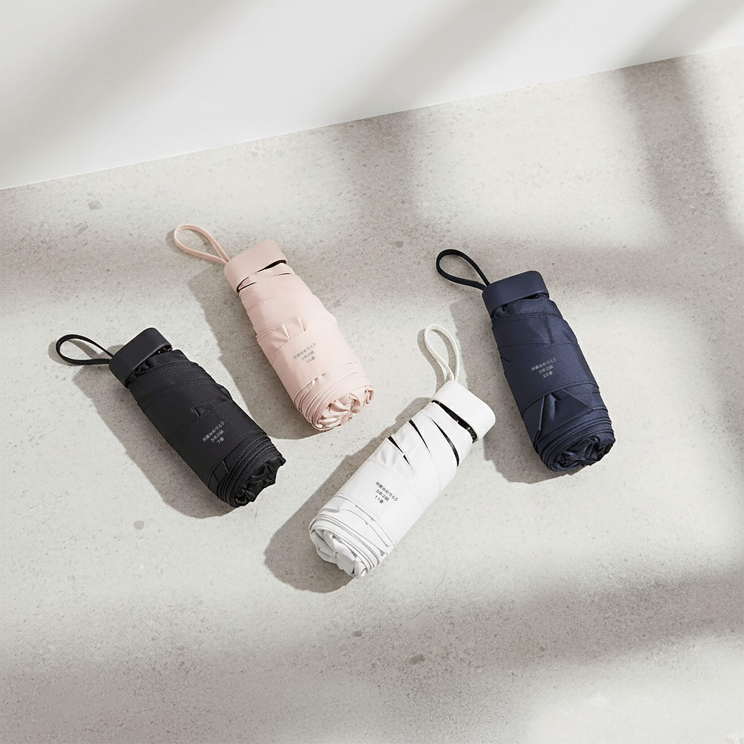 名入れコンパクト5段UV折りたたみ傘