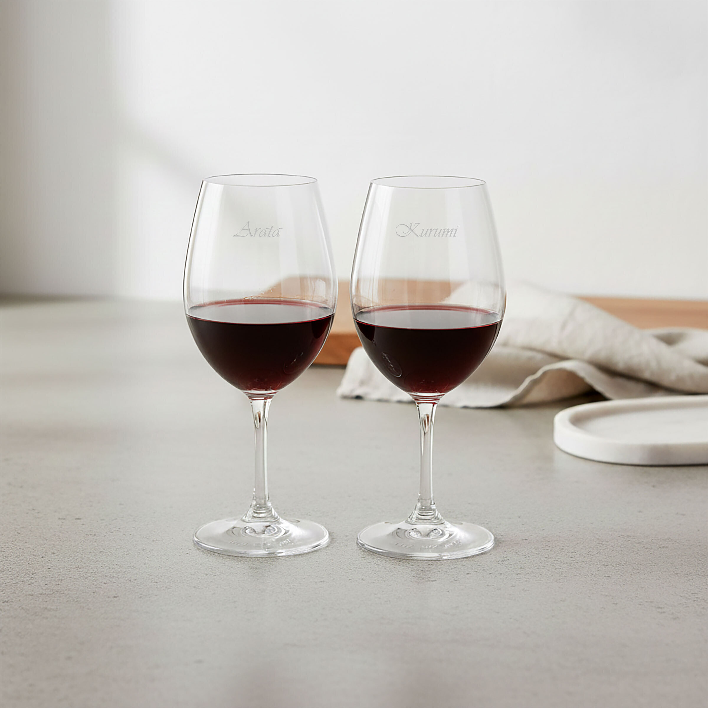 名入れリーデル オヴァチュア レッドワインペア