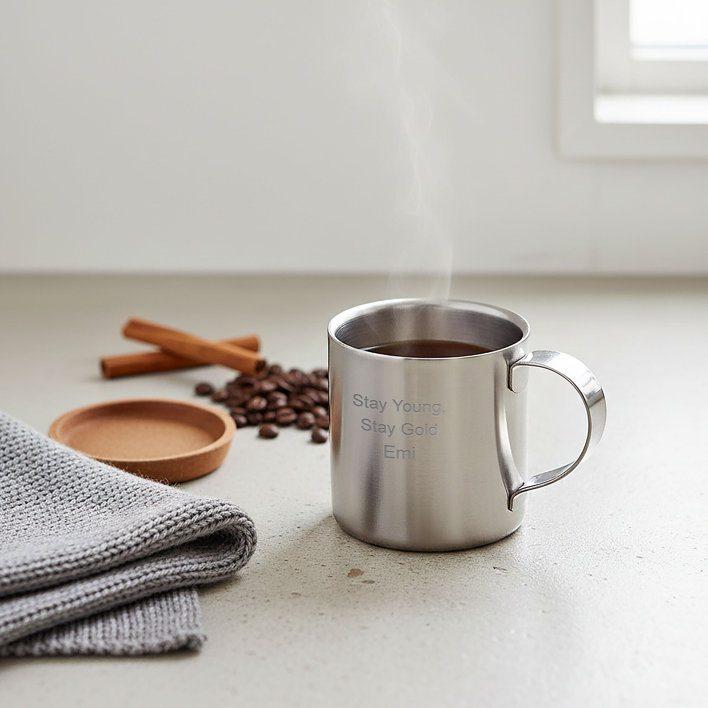 名入れステンレスマグ ダブル S