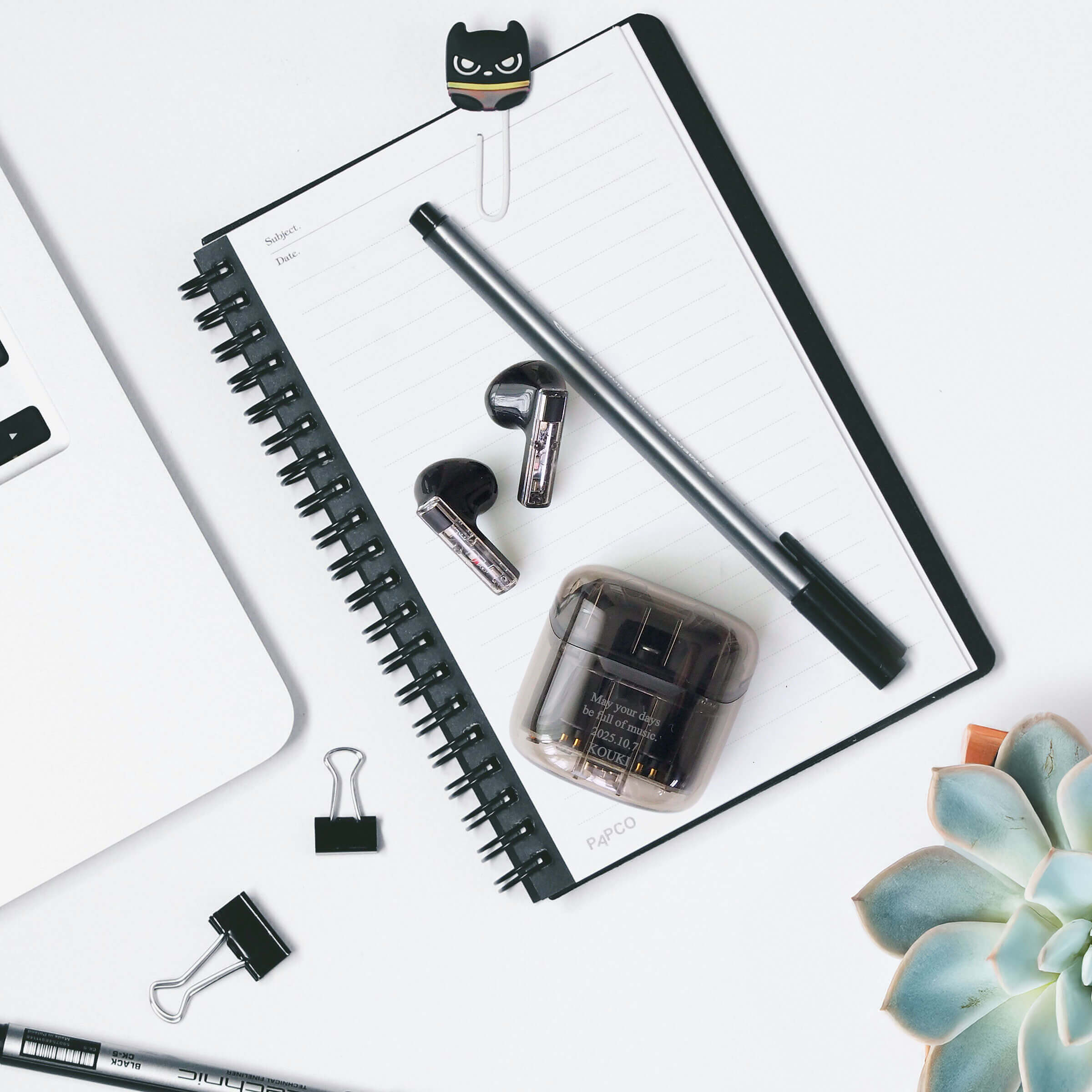 名入れマイク搭載完全ワイヤレスイヤホンスケルトン