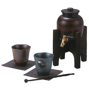 黒釉焼酎サーバーセット 名入れ可能