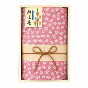 粋匠庵 フェイスタオル1P W-20501 桜 名入れ可能