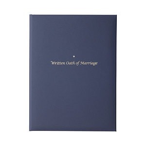 結婚証明書 チャペル式用 ネイビー 名入れ可能