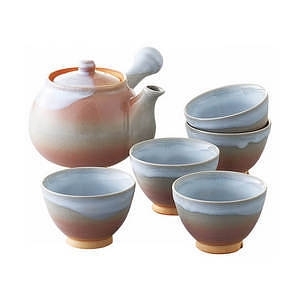 萩焼 茶こし付茶器揃 名入れ可能