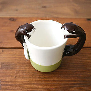 カワウソカフェ カワウソマグ＆スプーン チョコ 1