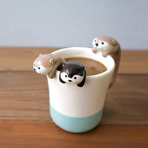 カワウソカフェ カワウソマグ＆スプーン チョコ 17