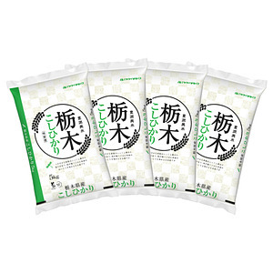 栃木県産コシヒカリ 5kg×4袋 合計20kg 名入れ可能