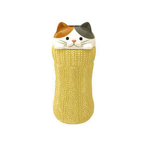 USB潤いポット すっぽりニット 三毛猫 名入れ可能