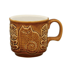 FIKAレリーフマグ CAT ブラウン 名入れ可能