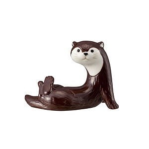 カワウソカフェ カワウソ箸置き チョコ 名入れ可能