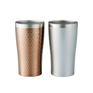 リュクス ペアメタルサーモタンブラー ブロンズ&シルバー 名入れ可能