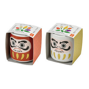 お芽でたおちょこ 達磨 紅白セット 名入れ可能