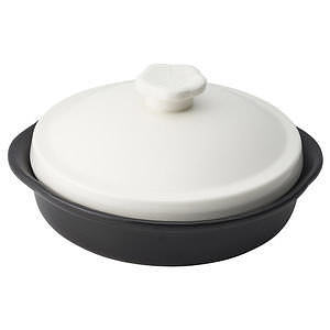 イン・ザ・ムード 炎の器 ヘルシースムース鍋 ホワイト 名入れ可能